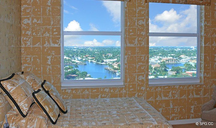 Bedroom at Luxury Oceanfront Residence 15D, Tower I, The Palms Condominiums, 2100 North Ocean Boulevard, Fort Lauderdale Beach, Florida 33305, Luxury Seaside Condos