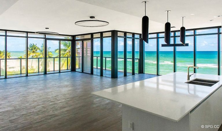 Great Room in Residence 4B at Sage Beach, Luxury Oceanfront Condominiums in Hollywood, Florida 33019