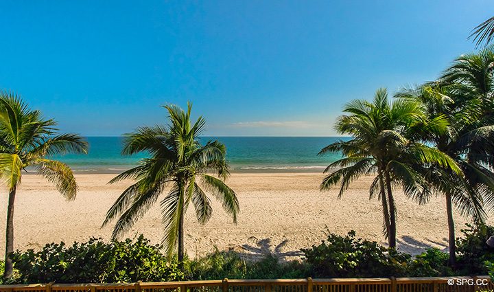 Direct Private Beach Access from Oceanfront Villa 1 at The Palms, Luxury Oceanfront Condominiums Fort Lauderdale, Florida 33305