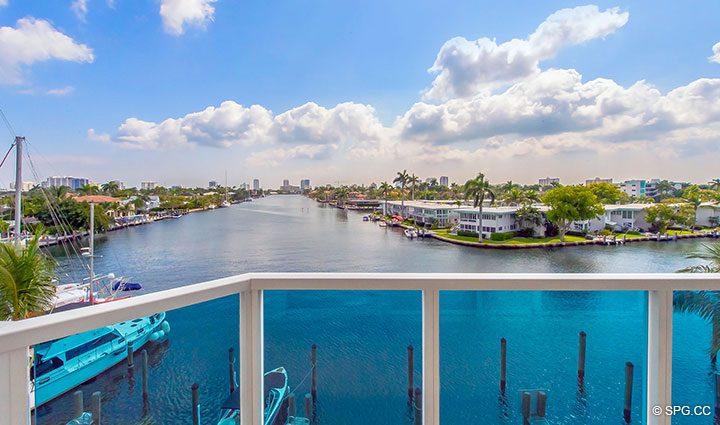 Large Waterfront Terrace for Residence 4B at Aria at Las Olas, Luxury Waterfront Condos on Hendricks Isle in Fort Lauderdale, Florida 33301