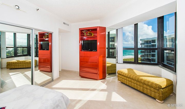 Guest Bedroom Views in Residence 3-501 For Sale at Oasis, Luxury Oceanfront Condos in Palm Beach, Florida 33480.