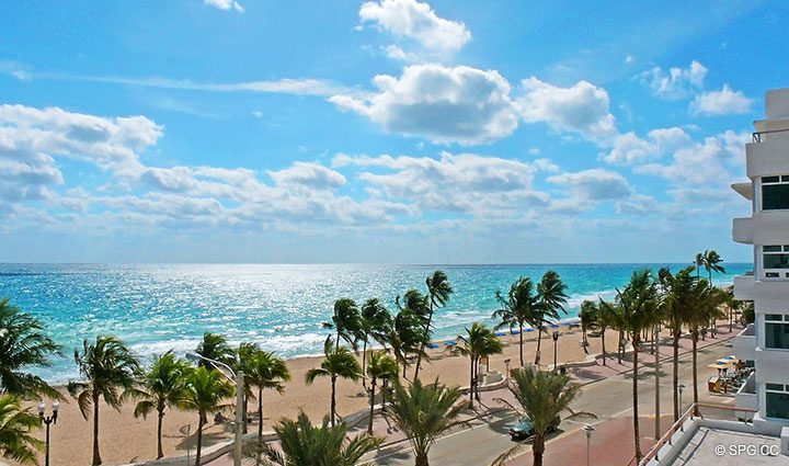 Gorgeous Beach Views from Residence 803 at Las Olas Beach Club, Luxury Oceanfront Condos in Fort Lauderdale, Florida 33316.