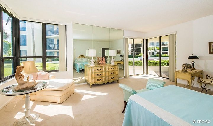 Bedroom with Terrace Access in Residence 1-102 For Sale at Oasis, Luxury Oceanfront Condos in Palm Beach, Florida 33480.
