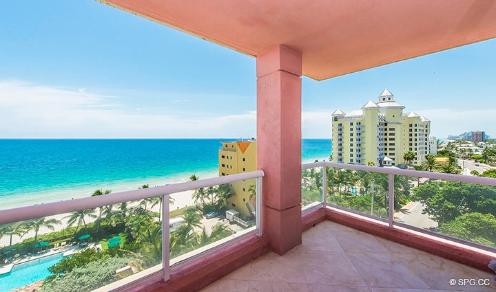 Private Terrace for Residence 9F, Tower I at The Palms, Luxury Oceanfront Condominiums Fort Lauderdale, Florida 33305