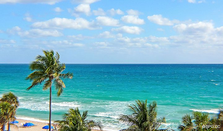 Ocean Views from Residence 803 at Las Olas Beach Club, Luxury Oceanfront Condos in Fort Lauderdale, Florida 33316.
