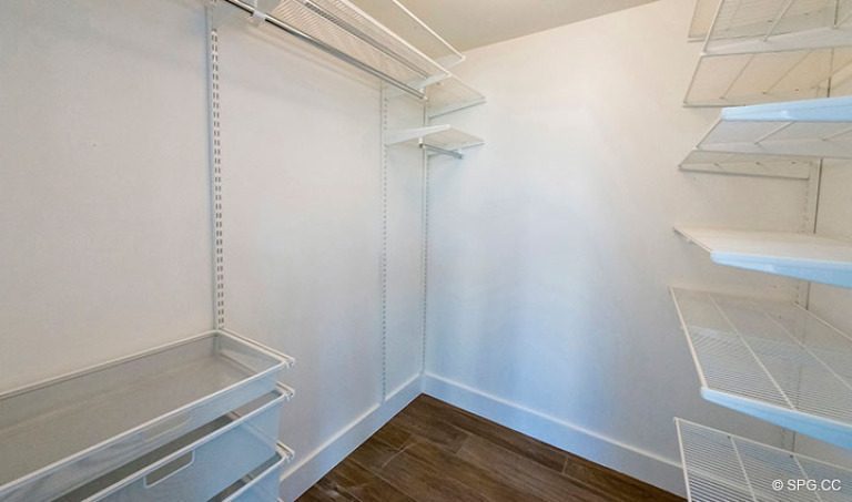 Walk-In Closet in Residence 4B at Sage Beach, Luxury Oceanfront Condominiums in Hollywood, Florida 33019