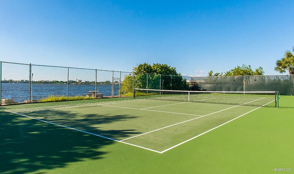 Tennis Court at The Oasis, Luxury Oceanfront Condos in Palm Beach, Florida 33480.