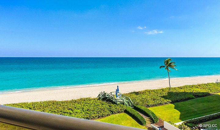 Ocean View from Residence 3-501 For Sale at Oasis, Luxury Oceanfront Condos in Palm Beach, Florida 33480.