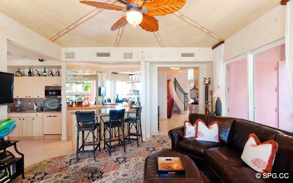 Cabana Room  - Oceanfront Villa VI, The Palms luxury oceanfront condo, 2130 North Ocean Boulevard, Fort Lauderdale Beach, Florida 33305