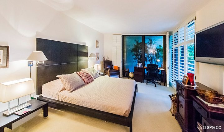Spacious Bedroom in Residence R1C1 at The Stratford, Luxury Oceanfront Condominiums in Palm Beach, Florida 33480.