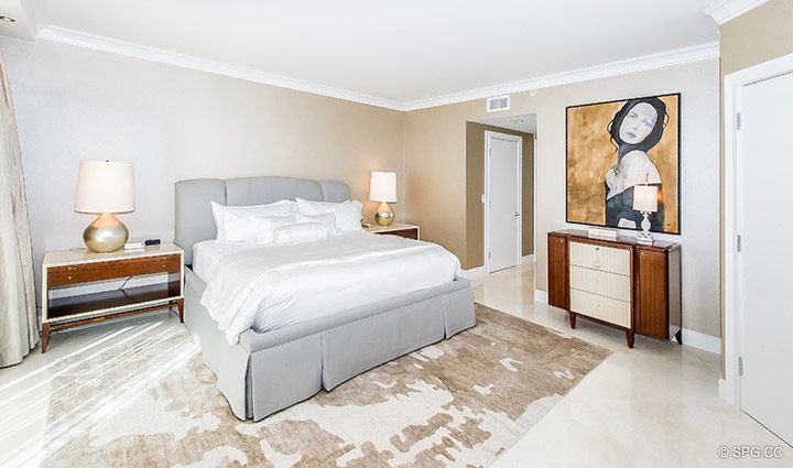 Beautifully Designed Master Suite in Residence 5D, Tower I at The Palms, Luxury Oceanfront Condominiums Fort Lauderdale, Florida 33305