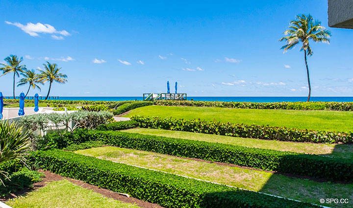 Beautiful Ocean Views from Residence 1-101 at Oasis, Luxury Oceanfront Condos in Palm Beach, Florida 33480.
