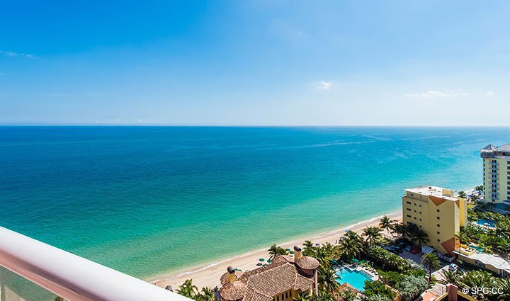 Superb Ocean Views from Residence 20E, Tower 2 at The Palms, Luxury Oceanfront Condominiums Fort Lauderdale, Florida 33305