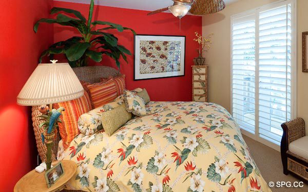 Guest Bedroom 1 - Oceanfront Villa VI, The Palms luxury oceanfront condo, 2130 North Ocean Boulevard, Fort Lauderdale Beach, Florida 33305