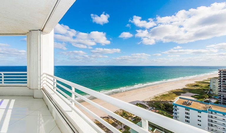 Spectacular Views from Residence 18D at Cristelle, Luxury Oceanfront Condominiums in Lauderdale by the Sea, Florida 33062.