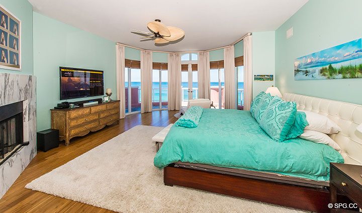 Master Suite inside Oceanfront Villa 1 at The Palms, Luxury Oceanfront Condominiums Fort Lauderdale, Florida 33305