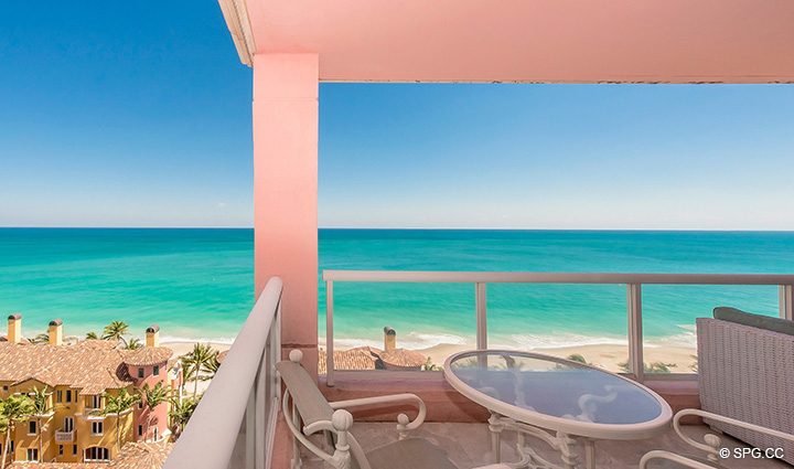 Private Oceanside Terrace for Residence 12B, Tower I at The Palms, Luxury Oceanfront Condominiums Fort Lauderdale, Florida 33305