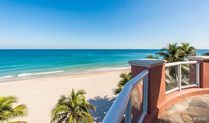 Superb Ocean Views from Oceanfront Villa 1 at The Palms, Luxury Oceanfront Condominiums Fort Lauderdale, Florida 33305