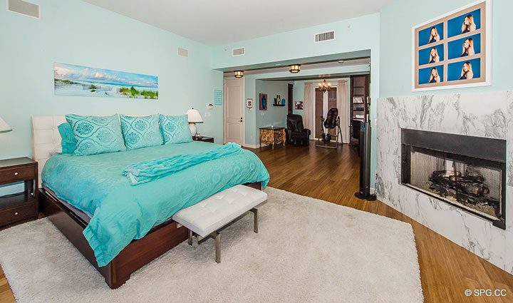 Master Bedroom inside Oceanfront Villa 1 at The Palms, Luxury Oceanfront Condominiums Fort Lauderdale, Florida 33305