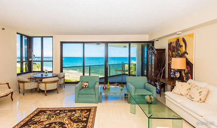 Beautiful Ocean Views from Residence 1-503 For Sale at Oasis, Luxury Oceanfront Condos in Palm Beach, Florida 33480.