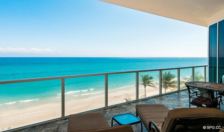Wonderful Views from Residence 508 at Bellaria, Luxury Oceanfront Condominiums in Palm Beach, Florida 33480.