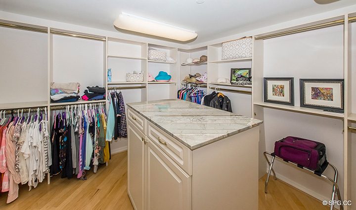 Oversized Master Wardrobe in Residence 12B, Tower I at The Palms, Luxury Oceanfront Condominiums Fort Lauderdale, Florida 33305