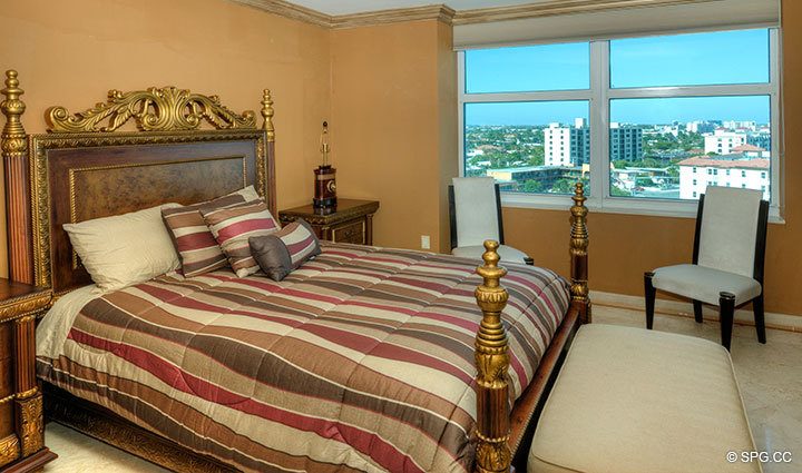Guest Bedroom at Luxury Oceanfront Residence 10B, Tower II, The Palms Condominium, 2110 North Ocean Boulevard, Fort Lauderdale Beach, Florida 33305, Luxury Beach Condos