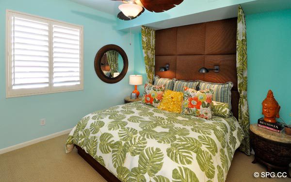 Guest Bedroom 2 - Oceanfront Villa VI, The Palms luxury oceanfront condo, 2130 North Ocean Boulevard, Fort Lauderdale Beach, Florida 33305