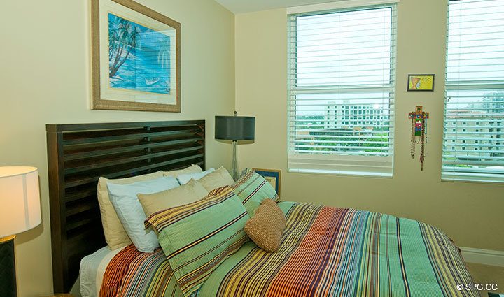 Guest Bedroom at Luxury Oceanfront Residence 7A, Tower II, The Palms Condominiums, 2110 North Ocean Boulevard, Fort Lauderdale Beach, Florida 33305, Luxury Seaside Condos