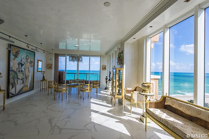 Spacious Great Room in Residence 1106 at Acqualina, Luxury Oceanfront Condominiums in Sunny Isles Beach, Florida 33160