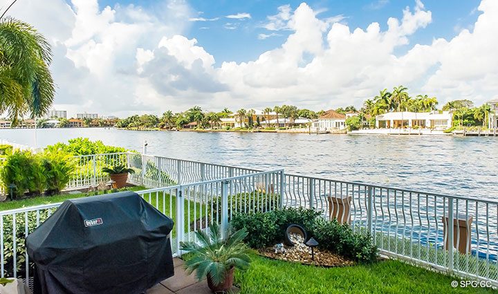 Gorgeous Waterfront Views from Residence 105 at La Cascade, Luxury Waterfront Condominiums in Fort Lauderdale, Florida 33304.