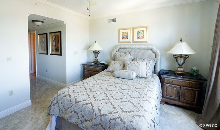 Guest Bedroom at Luxury Oceanfront Residence 21A, Tower II, The Palms Condominiums, 2110 North Ocean Boulevard, Fort Lauderdale Beach, Florida 33305, Luxury Seaside Condos 