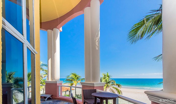 Second Floor Terrace for Oceanfront Villa 1 at The Palms, Luxury Oceanfront Condominiums Fort Lauderdale, Florida 33305