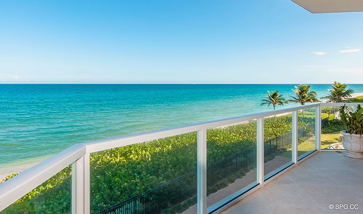 Grand Terrace for Residence 406 at Bellaria, Luxury Oceanfront Condominiums in Palm Beach, Florida 33480.