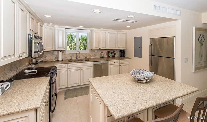 Beautifully Designed Kitchen in Residence 316 at The President of Palm Beach, Luxury Waterfront Condos in Palm Beach, Florida 33480