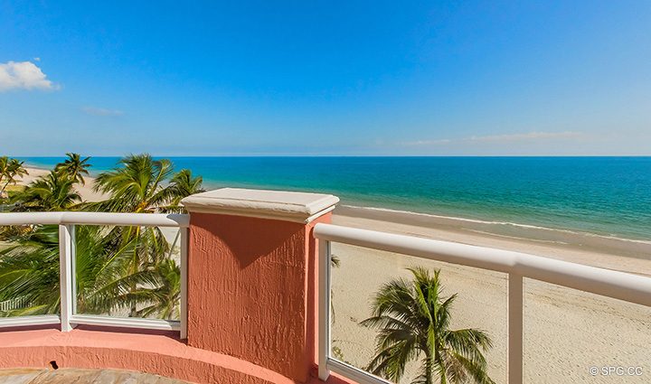 Fourth Floor Terrace for Oceanfront Villa 1 at The Palms, Luxury Oceanfront Condominiums Fort Lauderdale, Florida 33305