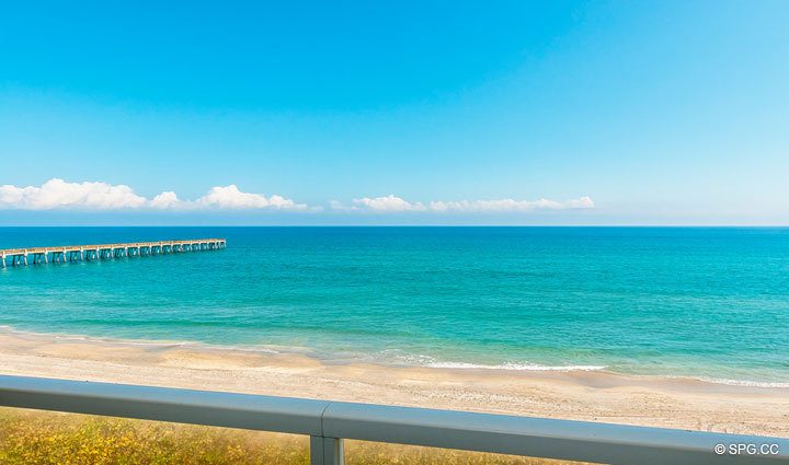 Unobstructed Ocean Views from Residence 508 at Bellaria, Luxury Oceanfront Condominiums in Palm Beach, Florida 33480.