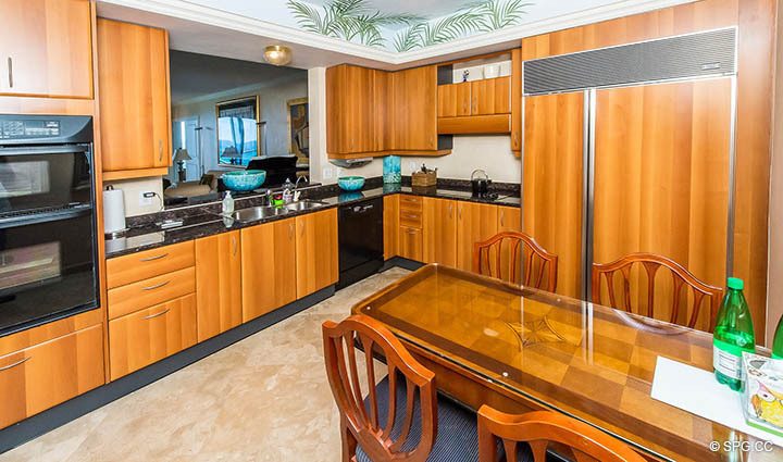 Kitchen inside Residence 12A, Tower I at The Palms, Luxury Oceanfront Condominiums Fort Lauderdale, Florida 33305