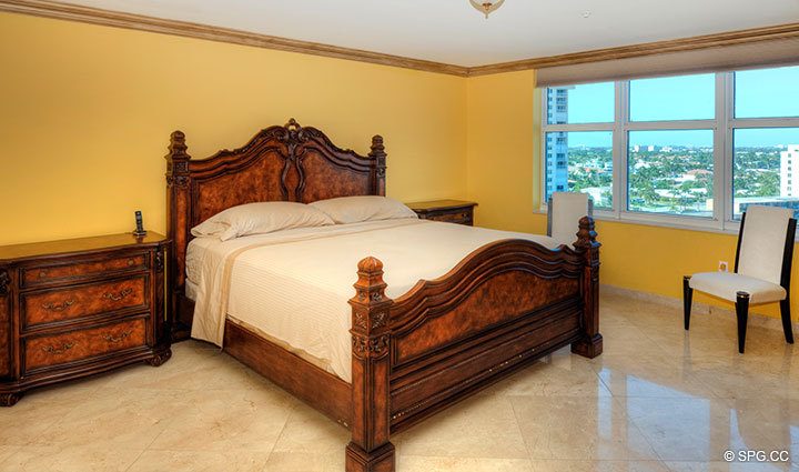 Guest Bedroom at  Luxury Oceanfront Residence 10B, Tower II, The Palms Condominium, 2110 North Ocean Boulevard, Fort Lauderdale Beach, Florida 33305, Luxury Beach Condos