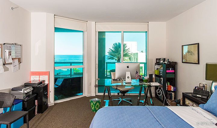 Bedroom Terrace Access in Residence 803 at Las Olas Beach Club, Luxury Oceanfront Condos in Fort Lauderdale, Florida 33316.