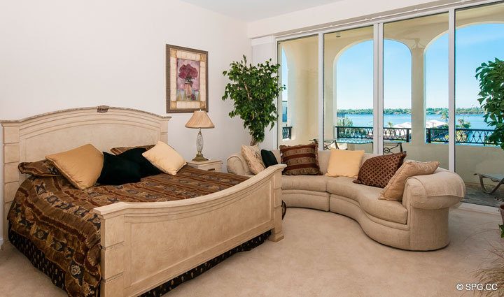 Master Bedroom inside Residence 508 at Bellaria, Luxury Oceanfront Condominiums in Palm Beach, Florida 33480.