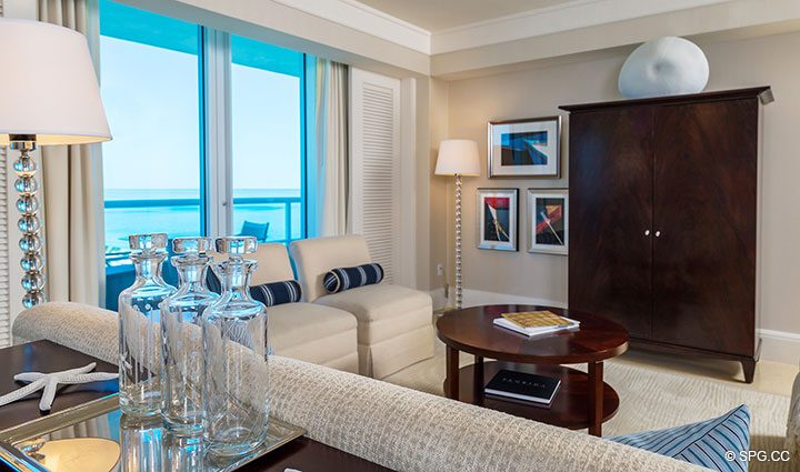 Floor to Ceiling Glass in Apartment 1602 at the Ritz-Carlton Residences, Luxury Oceanfront Condominiums in Fort Lauderdale, Florida 33304.