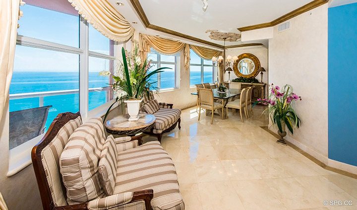 Spectacular Ocean Views from Residence 18B, Tower I at The Palms, Luxury Oceanfront Condominiums Fort Lauderdale, Florida 33305