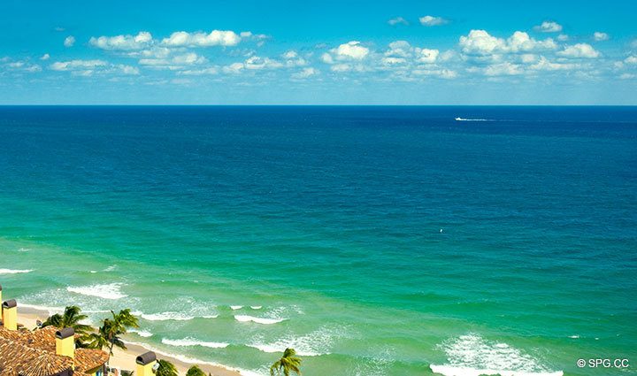 Ocean View at Luxury Oceanfront Residence 17E, Tower I, The Palms Condominium, 2100 North Ocean Boulevard, Fort Lauderdale Beach, Florida 33305, Luxury Seaside Condos