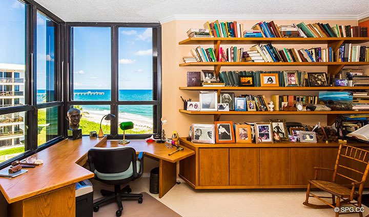 Office with Ocean Views in Residence 1-503 For Sale at Oasis, Luxury Oceanfront Condos in Palm Beach, Florida 33480.