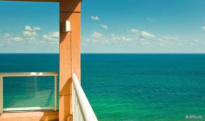 Ocean View at Luxury Oceanfront Residence 17E, Tower I, The Palms Condominium, 2100 North Ocean Boulevard, Ft. Lauderdale Beach, Florida 33305, Luxury Seaside Condos