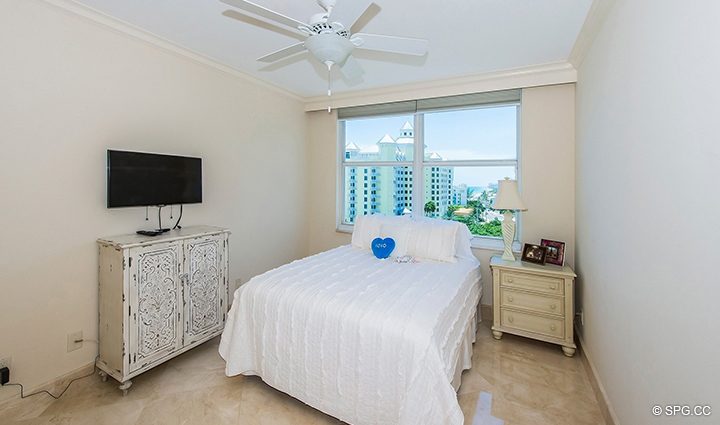 Guest Bedroom inside Residence 9F, Tower I at The Palms, Luxury Oceanfront Condominiums Fort Lauderdale, Florida 33305