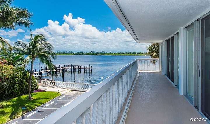 Spacious Private Terrace for Residence 316 at The President of Palm Beach, Luxury Waterfront Condos in Palm Beach, Florida 33480