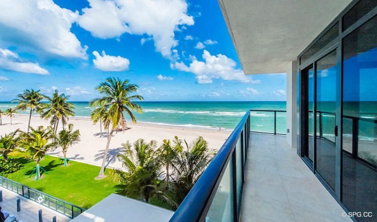 Spacious Private Terrace for Residence 4B at Sage Beach, Luxury Oceanfront Condominiums in Hollywood, Florida 33019