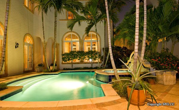 Pool Deck at Luxury oceanfront residence 6919 Valencia Drive, Fisher Island, Florida 33109, Miami Beach